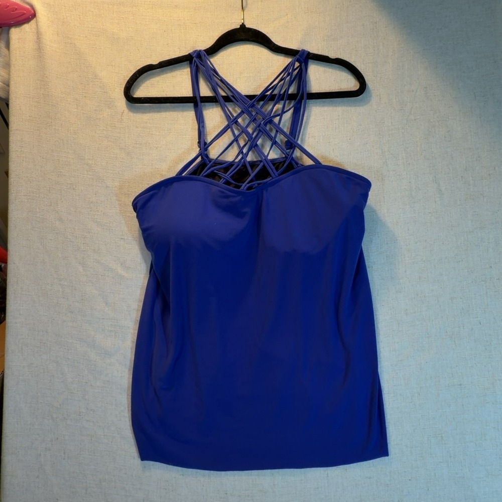 Magicsuit Tankini Swim Top Underwire Royal Blue Women's Size 16